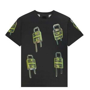 Givenchy - 4G Lock Oversized Printed Cotton-Jersey T-Shirt - Black - NEW W TAGS